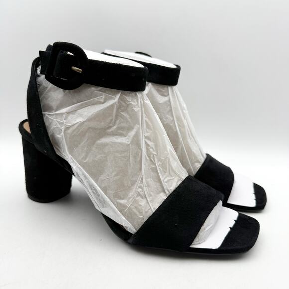 Vionic Womens Zinfandel Heeled Sandals US 10 Wide EU 41 Black Suede NIB - Picture 5 of 12